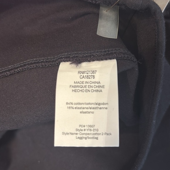 YUMMIE Compact Cotton Bootleg and Legging YT6-210 Black - Picture 4 of 5